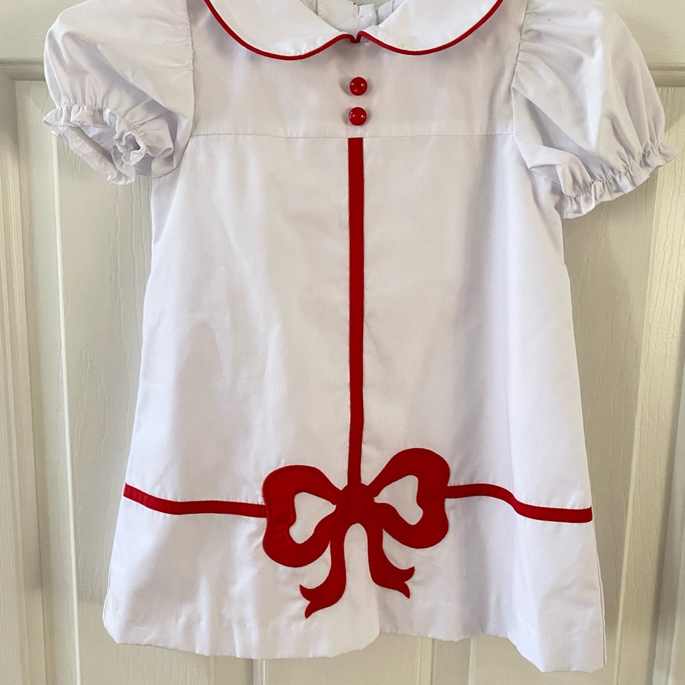 TBBC White & Red Dress with Bow Detail